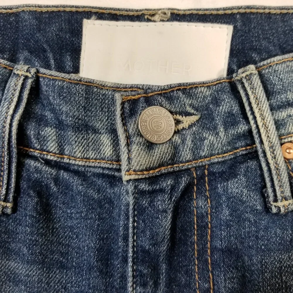 NWT MOTHER The Swooner Crop Jeans Your Treat Or Mine Distressed 24,26,27 $268